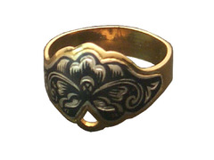 Серебряное кольцо «Лада» с позолотой
